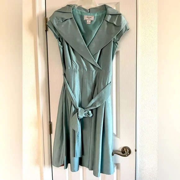 slim fit dress slacks Mint Sky Midi Dress– Teuta Matoshi main image 0